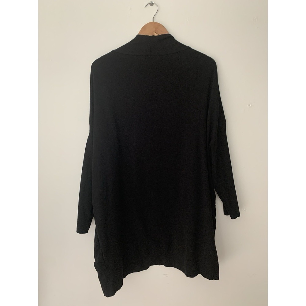 Pact 100% Organic Cotton Airplane Wrap Cardigan Black XL/XXL Travel Packable - Picture 10 of 12